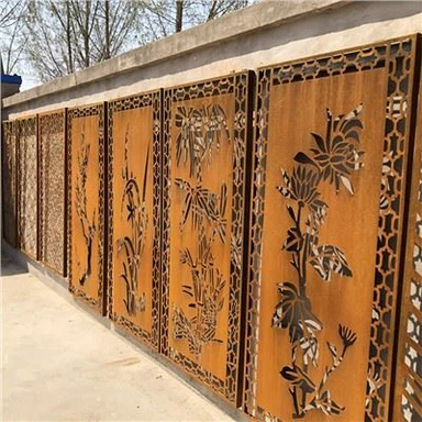 Πάνελ μεταλλικών οθονών Corten Steel Privacy Art