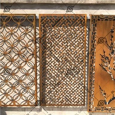 Λέιζερ κομμένο μεταλλικό πάνελ σε εξωτερικούς χώρους