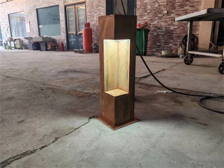 Corten Steel Solar LED Column