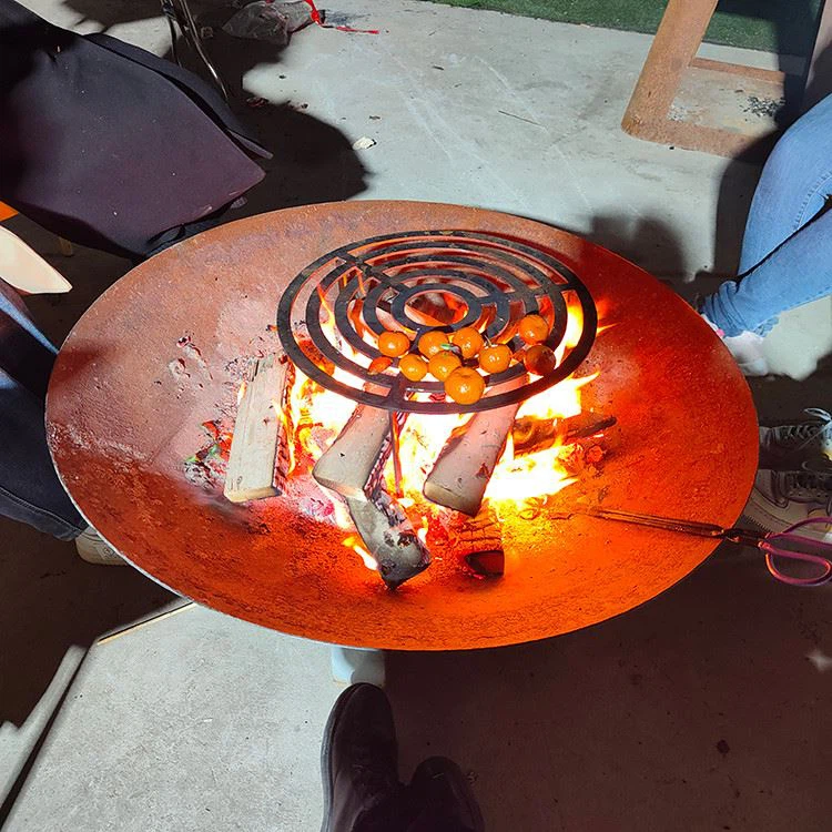 Corten Steel Metal Patio Fire Pit factory