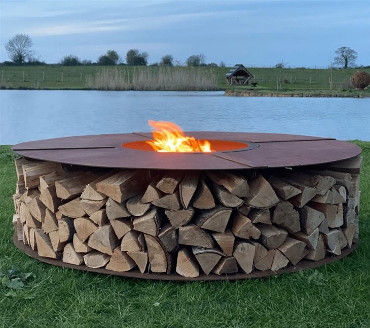 Firepit Table With Wood Storage