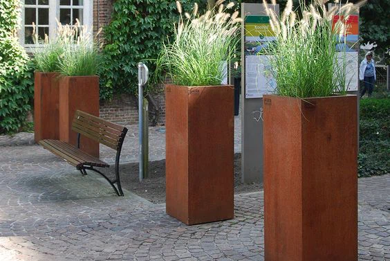 corten steel outdoor planters corten steel outdoor planters