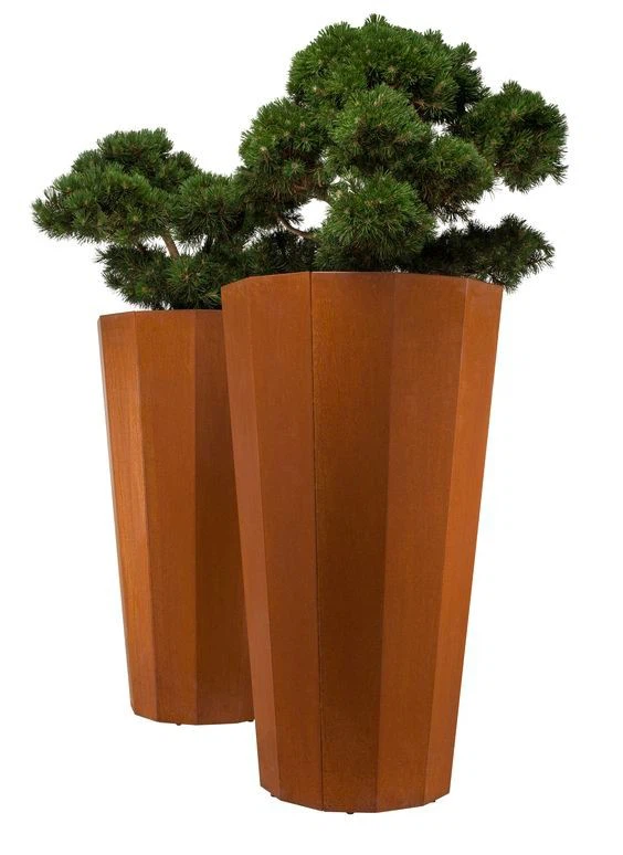 Metal Cylinder Flowerpot For Decoration