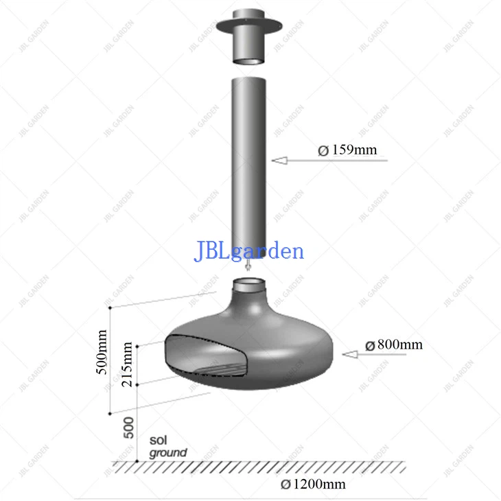 Modern Villa Hotel Roof Mounted Fireplace