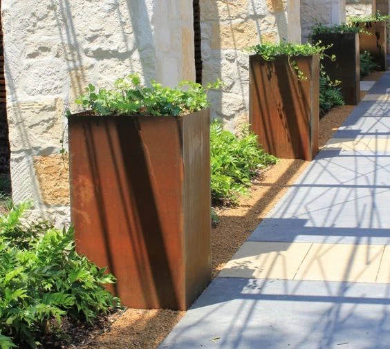 metal rectangular planters metal rectangular planters