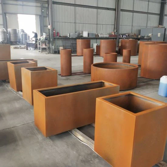 large corten steel planters large corten steel planters