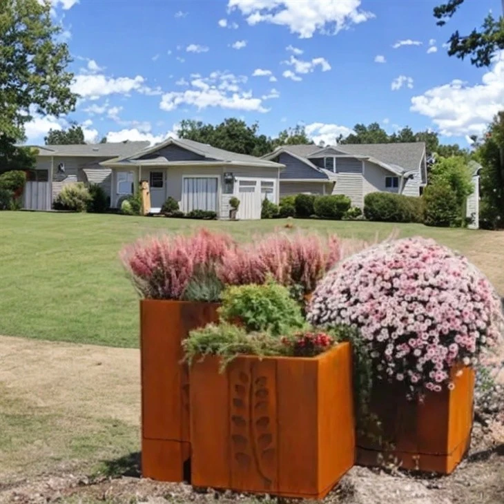Rusty Steel Planter Pot best