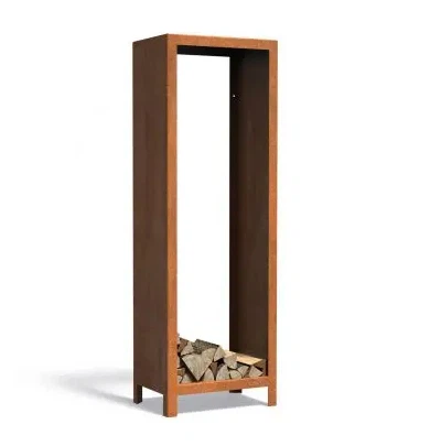 Rusty Wood Storage Of Corten
