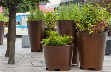 Corten Planters Στρογγυλή Βάση
