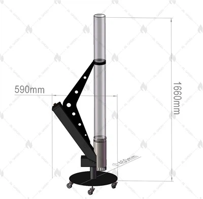 Φορητός θερμαντήρας πέλλετ βιομάζας βεράντας