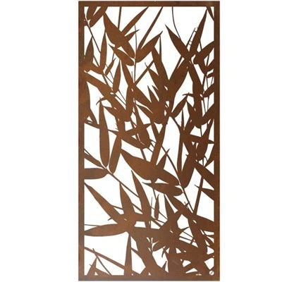 Οθόνη κήπου Rust Bamboo Corten Steel
