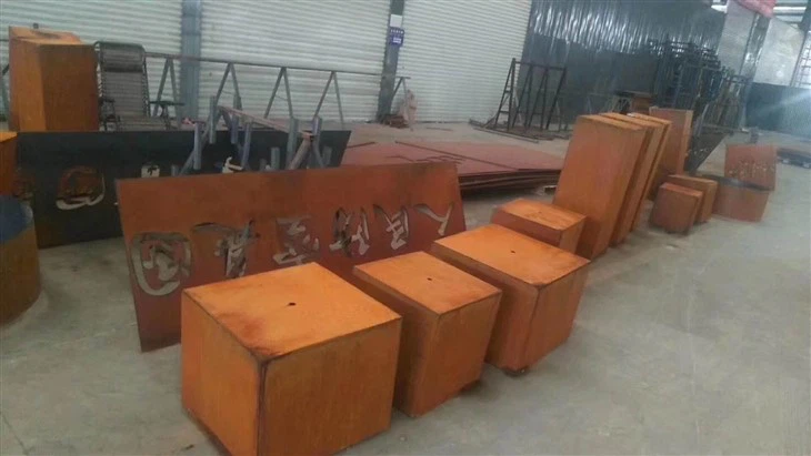 Weathering Corten Steel Planter Boxes